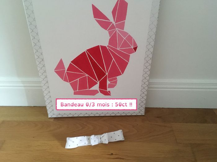 Bandeau blanc à pois gris argentés 50ct !