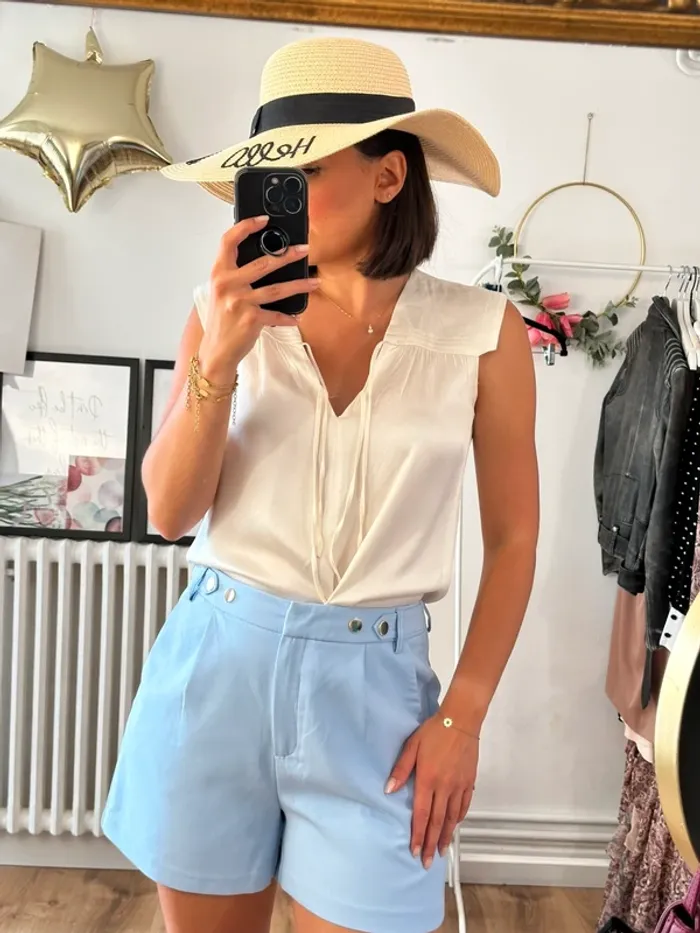 Blouse Maje blanc cassé taille 36 - photo numéro 2