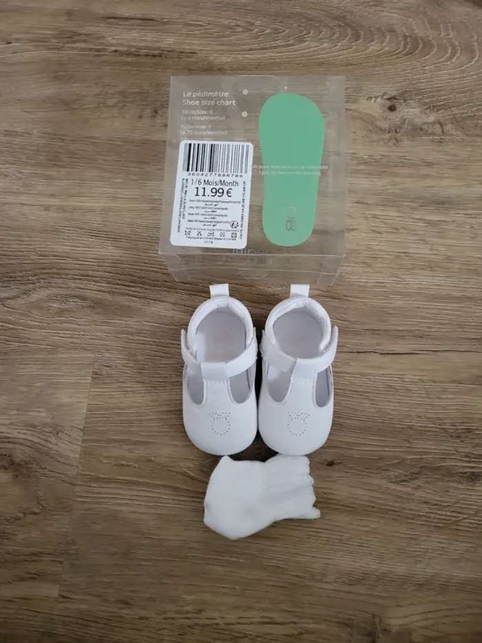 Chaussures blanches bébé - photo numéro 2
