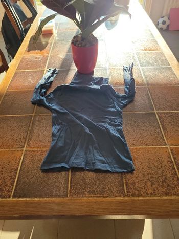 Tee shirt manches longues col roulé