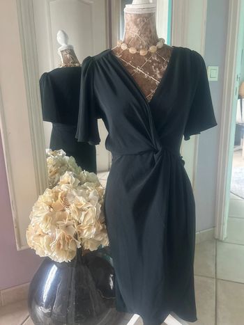 Robe Zara effet drapé noire S