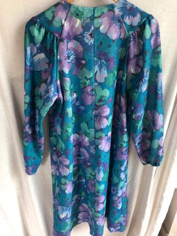 #robe #vintage #fleurie #taille 46 #hiver - photo numéro 3
