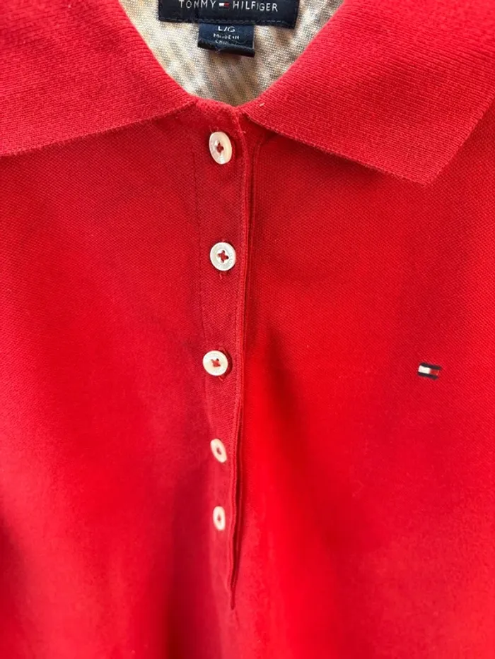 Polo pour femme manche courte Tommy Hilfiger taille grand L - photo numéro 3