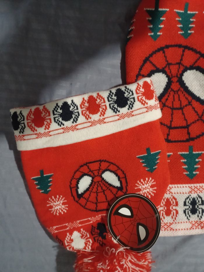 Bonnet Noël spiderman - photo numéro 2