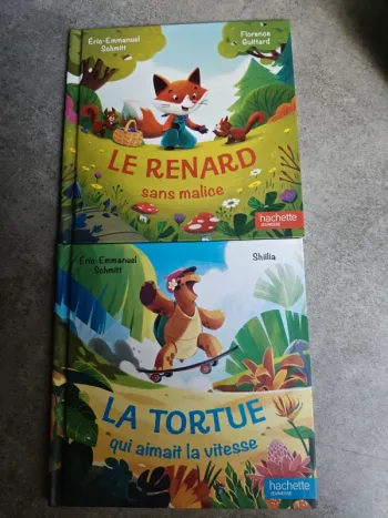 Lot de 2 livres contes d'animaux étonnants Eric Emmanuel Schmitt