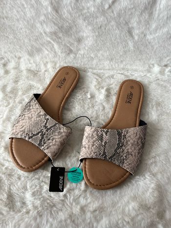 Sandales plates imprimé python 36