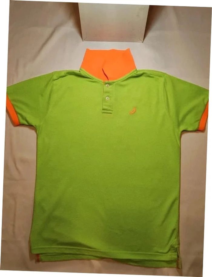 Jn-Joy polo t-shirt jaune fluo et orange très bon état taille S