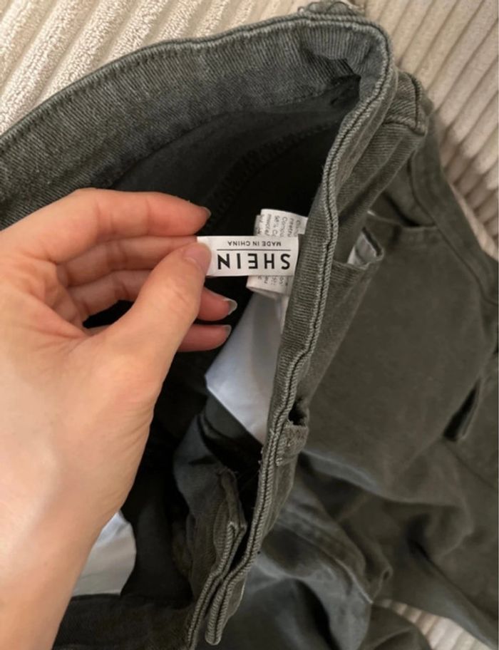 Pantaloon en jean cargo vert kaki - photo numéro 5