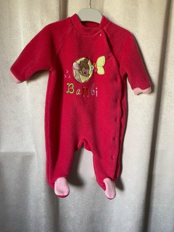 Pyjama polaire épais Bambi 6 mois Disney