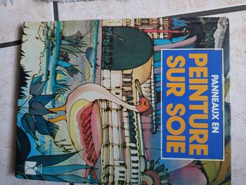 Livre panneaux en peinture sur soie