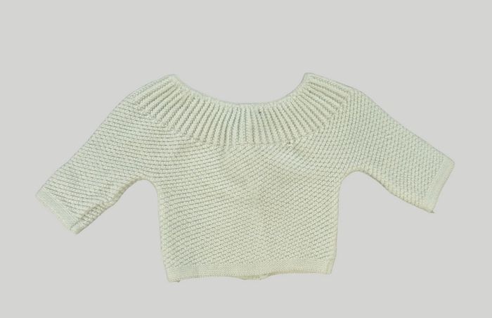 Gilet brassière tricot vert 0 mois garçon - photo numéro 3
