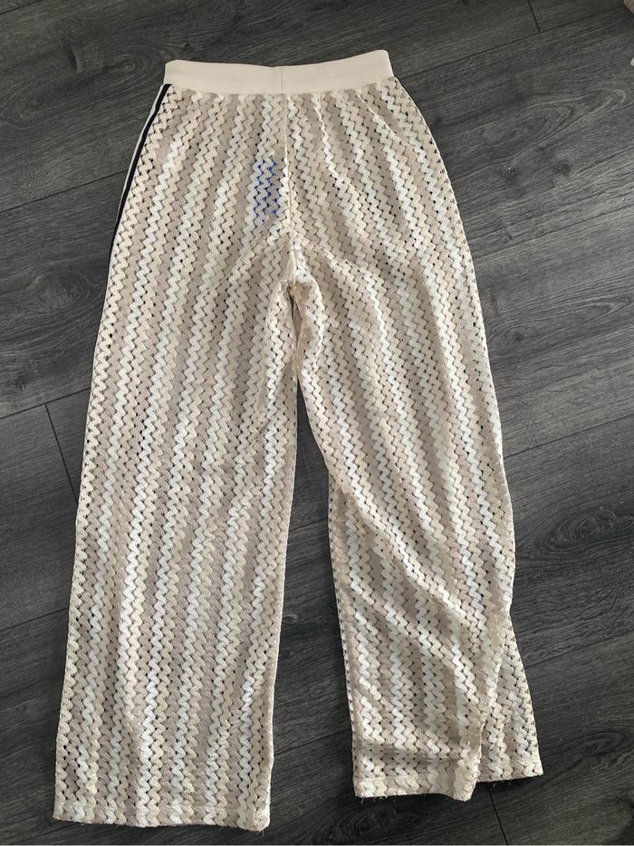 Adidas Originals Trackpant Cream / Noir - taille M ( 40 42) - photo numéro 2