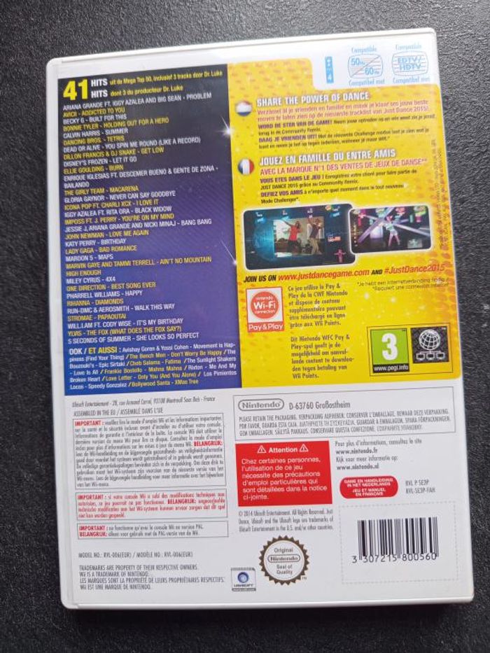 Nintendo - Wii - Just dance 2015 - photo numéro 2
