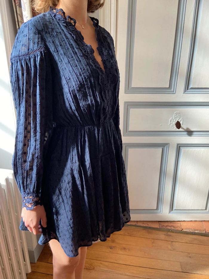 Robe courte bleu marine Claudie Pierlot taille 36 - photo numéro 16