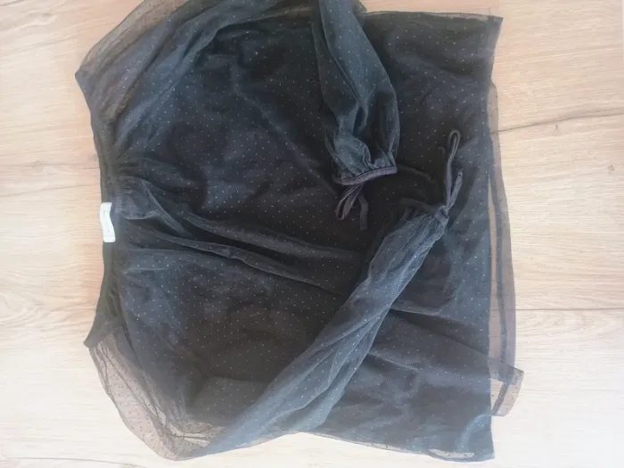 Blouse noire Cache Cache manches plumetis L - photo numéro 3