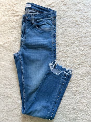 Jean à motif, couleur bleue 