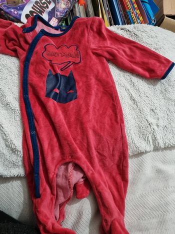 Pyjama hiver batman rouge 9 mois