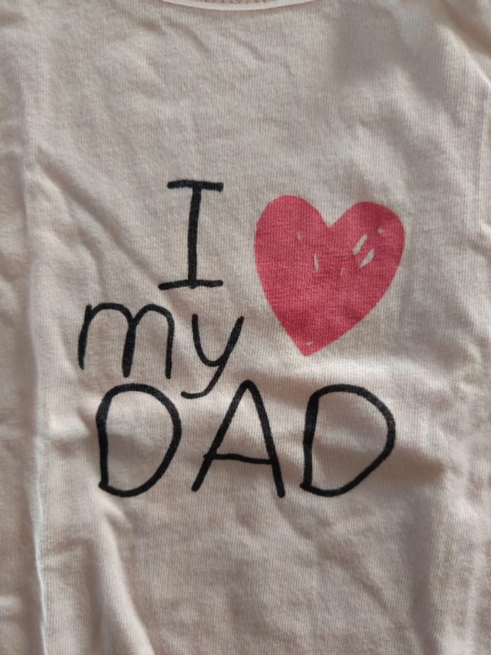T-shirt "I love my Dad" 3 mois - photo numéro 2