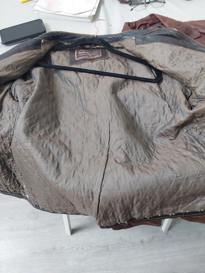 Blouson cuir Marlboro vintage - photo numéro 7
