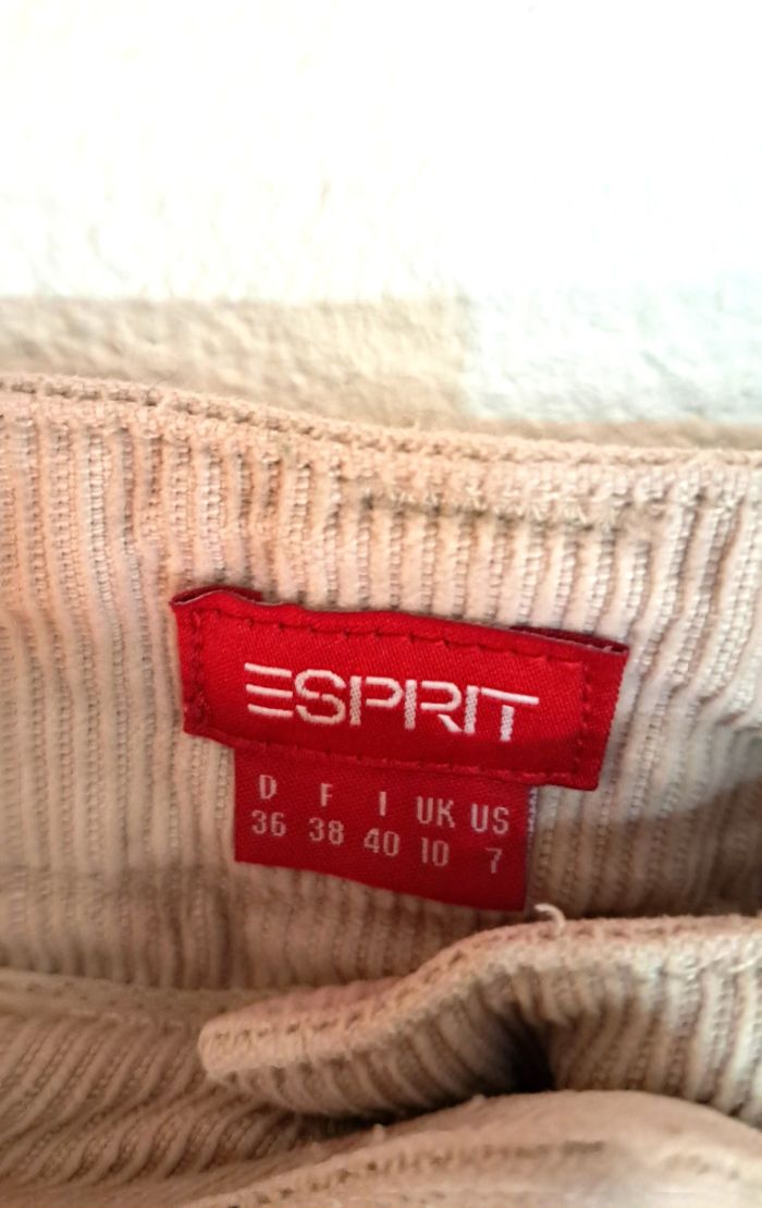 Mini-jupe Esprit – Taille 36 – Velours côtelé beige - photo numéro 3