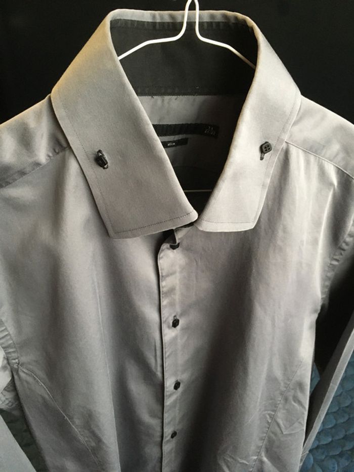 Chemise gris homme - photo numéro 3