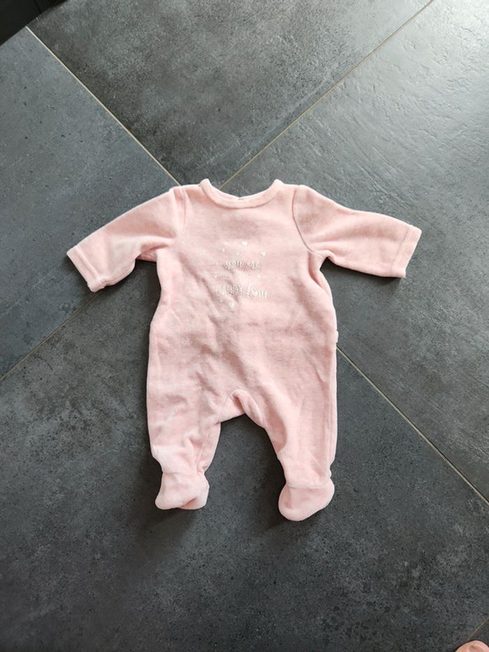 Pyjama velours Tape a l'œil 1 mois