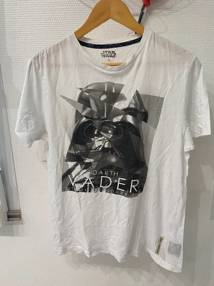 T shirt blanc Dark Vador Star Wars blanc homme - photo numéro 2