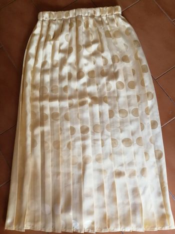 Jupe plissée jaune Taille unique Faite par une couturière