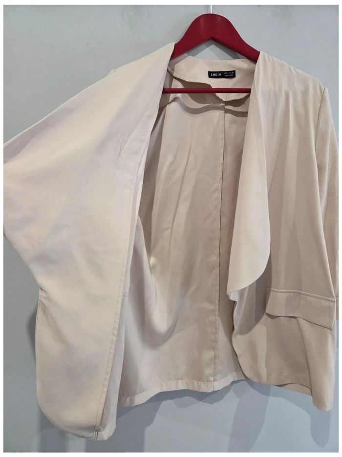 Blazer antelina finita entretiempo mangas francesas - photo numéro 3