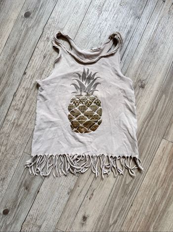 Top débardeur à franges ananas h&m 4/6 ans