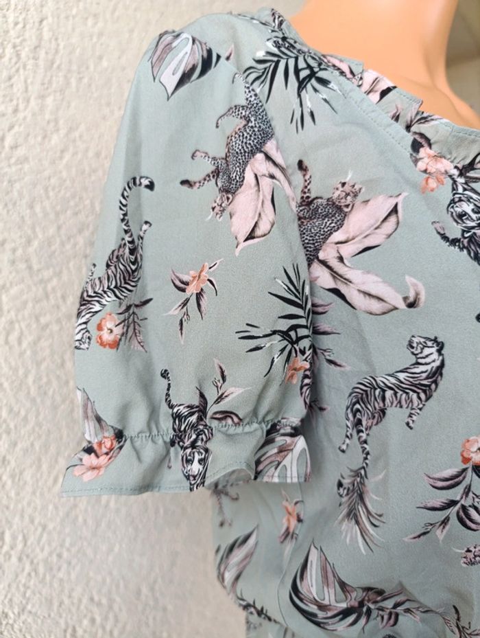 Haut court cintré motifs zèbres 36 - photo numéro 3