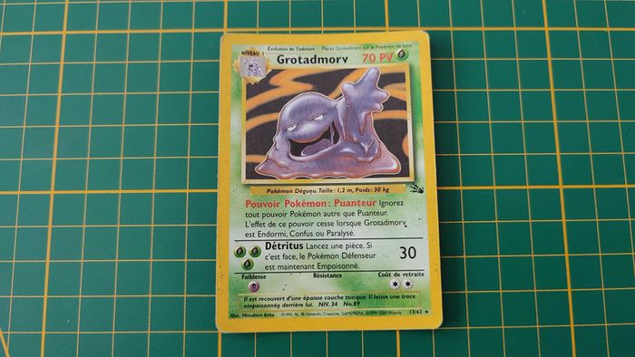 13/62 Carte Pokémon Grotadmorv 13/62 rare holographique Fossile Wizards #A73