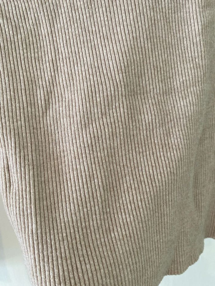 Pull / t-shirt manches longues côtelé beige - photo numéro 2