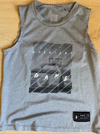 T-shirt basket gris 8/9 ans