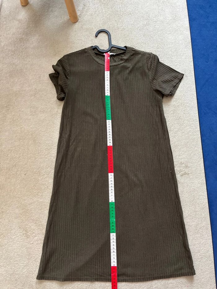 Robe Zara côtelé vert foncé taille S - photo numéro 9
