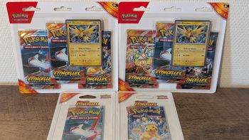 Lot Cartes Pokémon " 2 Tripacks+ 2 Blisters EV08 - Étincelles Déferlantes"