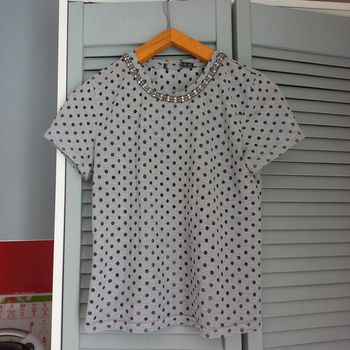 Blouse a pois transparent zara