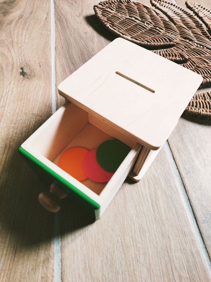 🔴 Boîte de notion de permanence en bois avec jetons à insérer - photo numéro 2