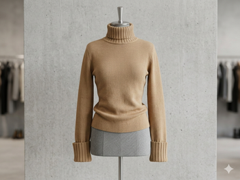 Pull col roulé marron Taille 34-36 La Redoute