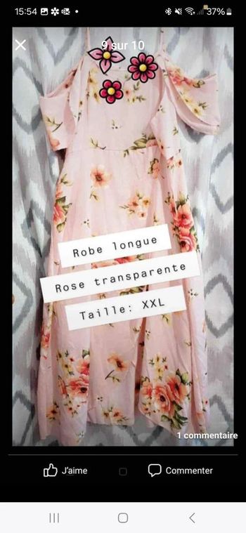 Robe longue femme  fleuri