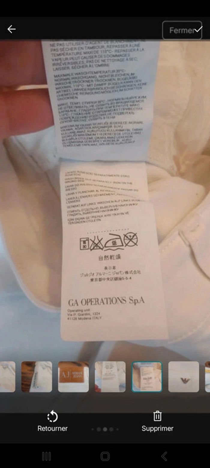 Pantalon Armani Jeans blanc taille eu 25 fr 34 - photo numéro 12