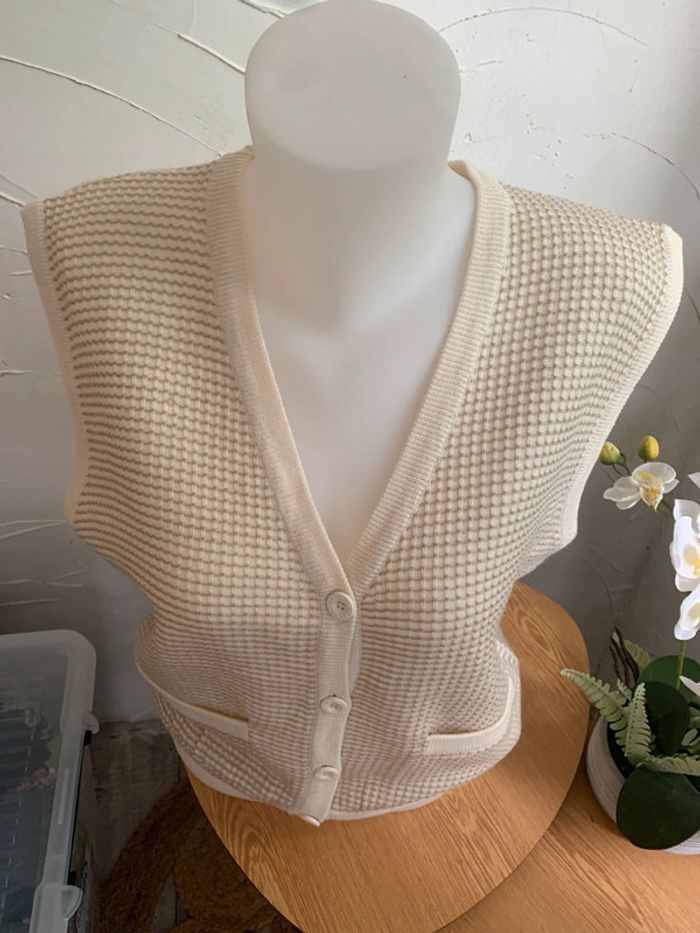 Veste Lecomte vintage sans manches  taille 40 - photo numéro 3