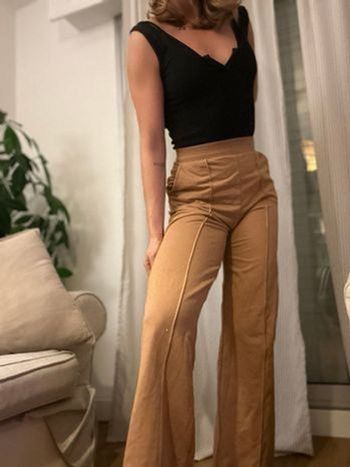 Pantalon classe beige Stradivarius