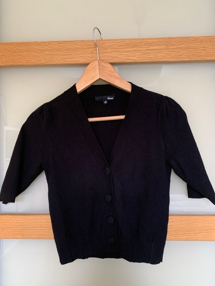 Gilet noir manches courtes