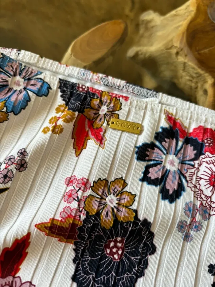 Bas de maillot de bain Roxy femme blanc fleurs Regular coverage XS - photo numéro 5