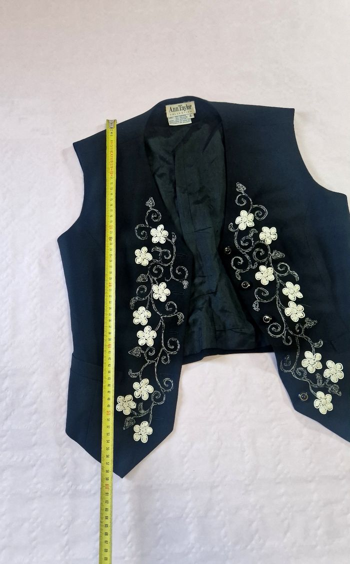 Boléro femme , vintage , Ann Taylor , vintage , fleur brodé, taille L - photo numéro 5