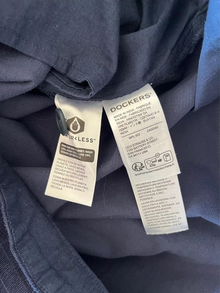 🧥 Surchemise Dockers bleu marine à carreaux – Taille M 🧥 - photo numéro 4