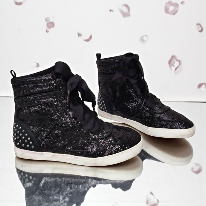 Baskets fille pointure 34 GAP - montantes noires à paillettes - photo numéro 10