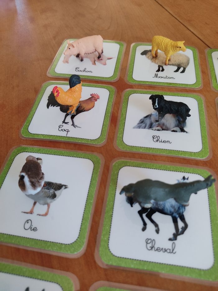 Figurines et jeu éducatif animaux de la ferme - photo numéro 3