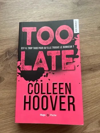 Livre Too Late Colleen Hoover